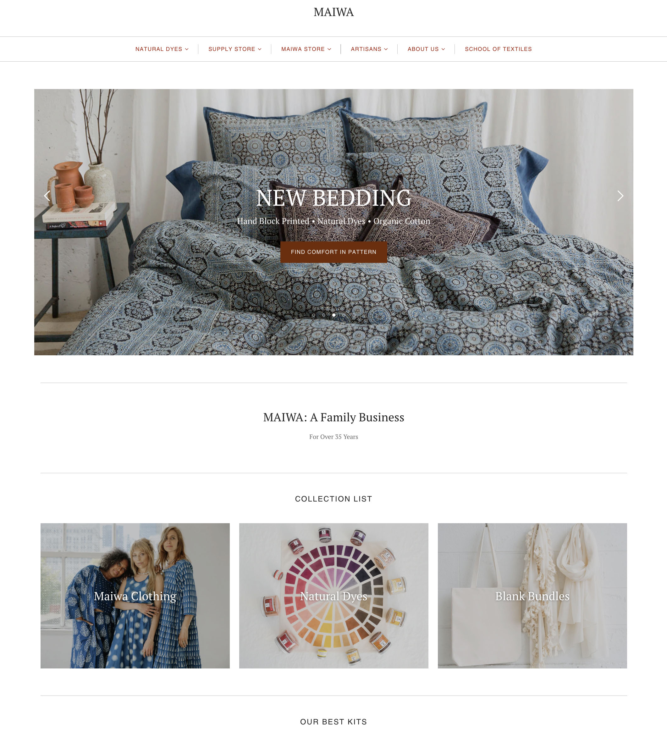 Maiwa&#39;s Natural Dyes Website