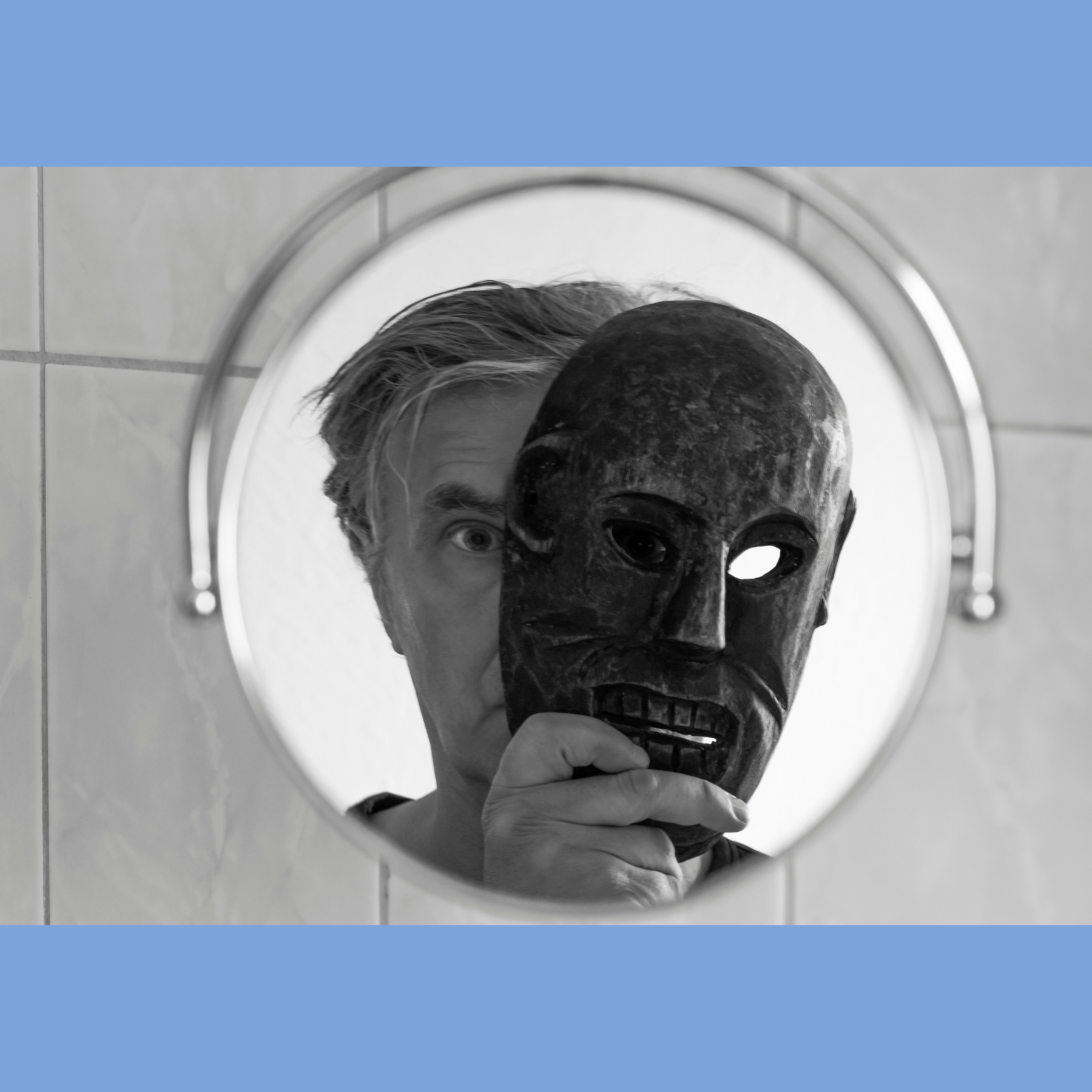 Cover image for IED90D course at Self Exploration Academy, featuring an older man holding a mask to cover half of his face.