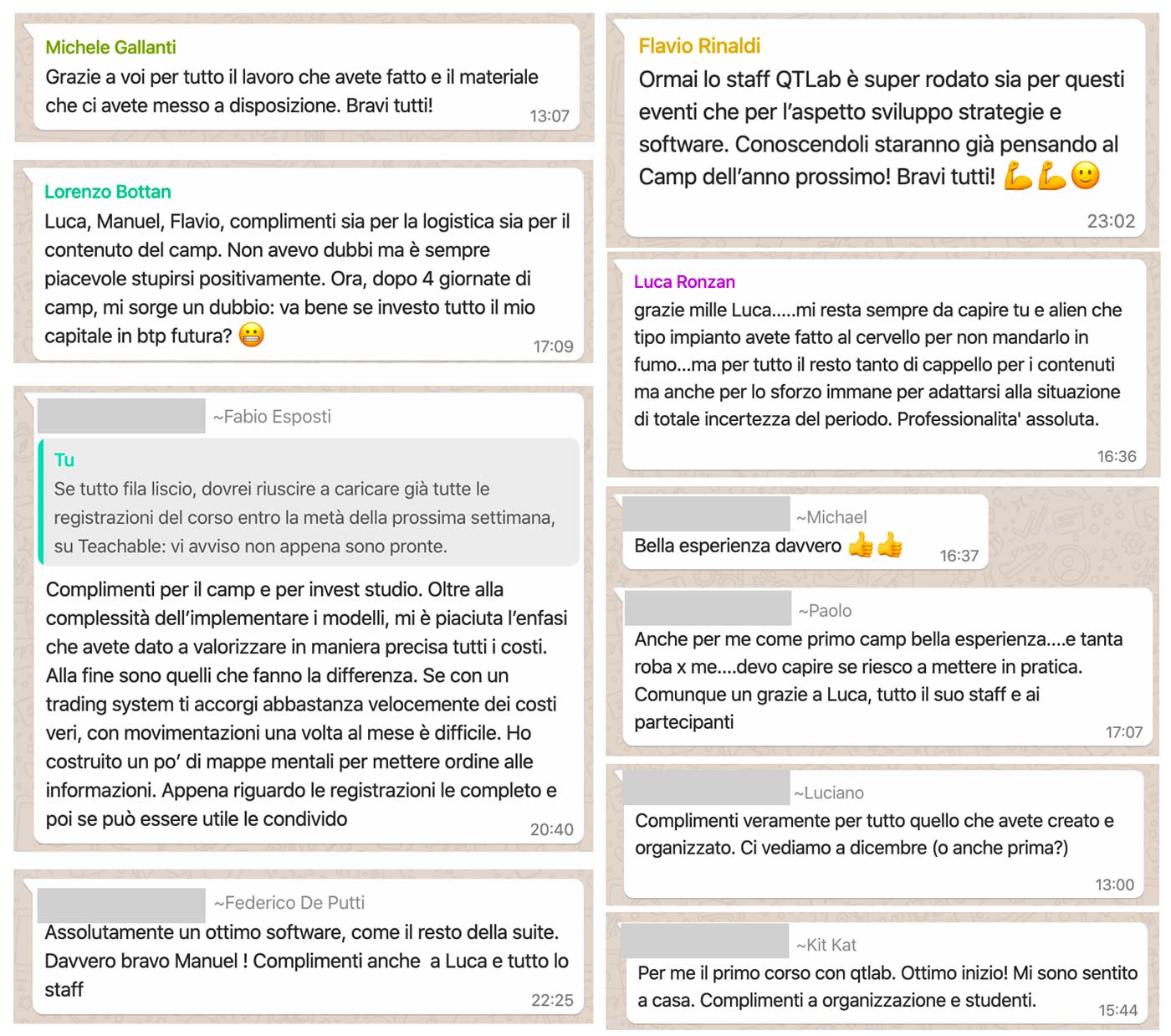 qtlab corsi trading testimonianze e complimenti corso trading qtlab