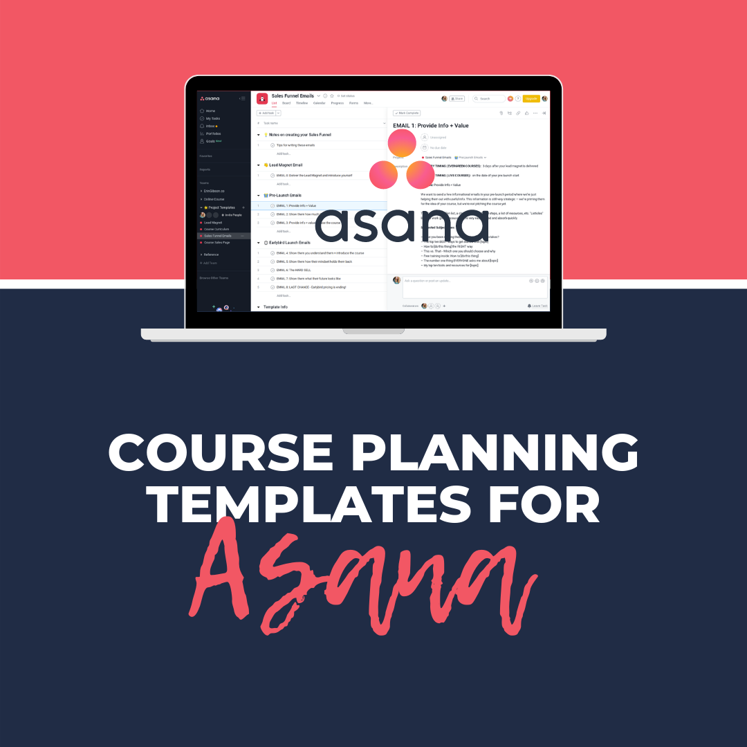 Course Planning Templates for Asana