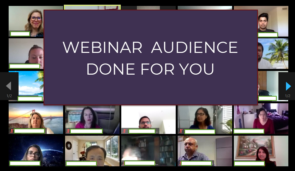 Webinar Audience For You - Putting A Webinar Audience For You Using