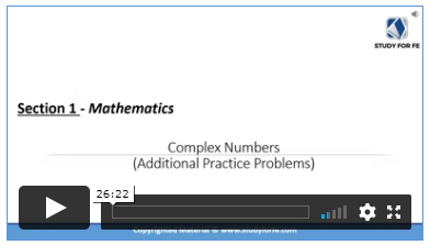 Video - Complex Numbers (additional practice problems)