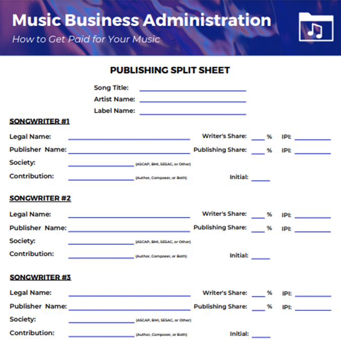 fairview music business administration teaches how to get paid as a musicians zoo labs learn  split sheets