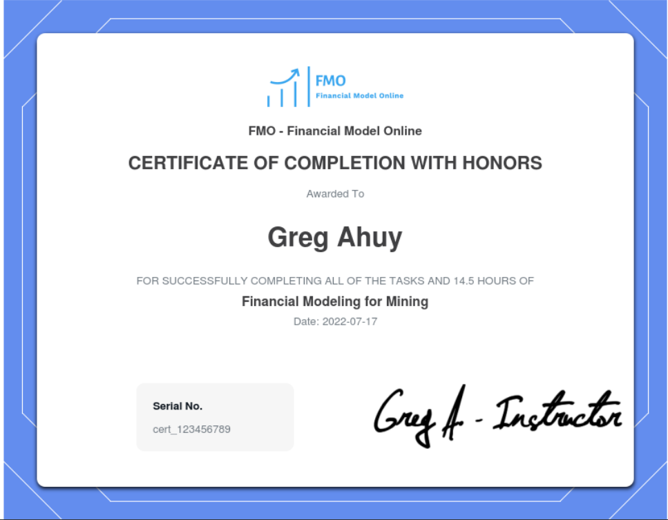 Financial Modeling Certificate