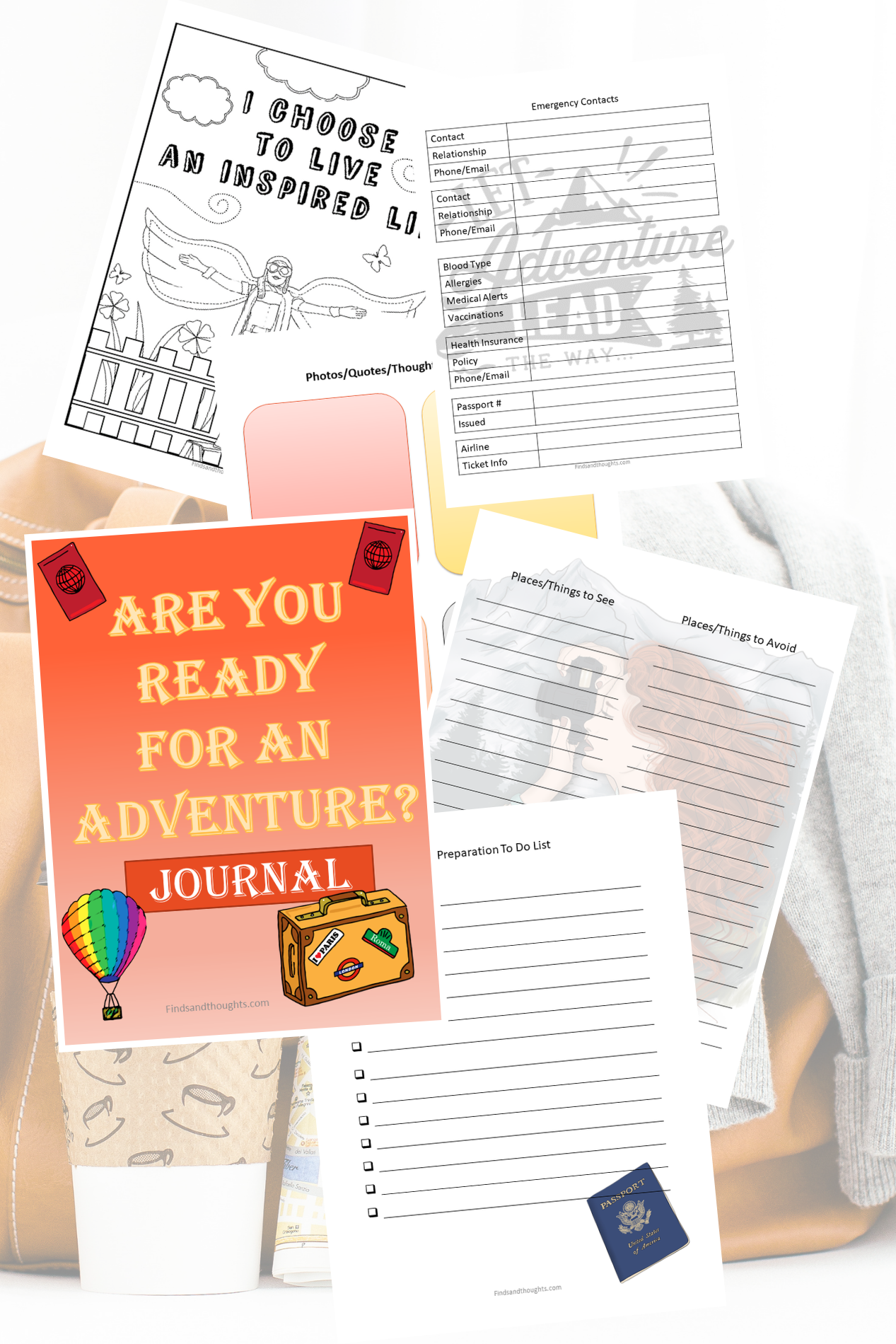 Adventure Journal - coloring pages, lists