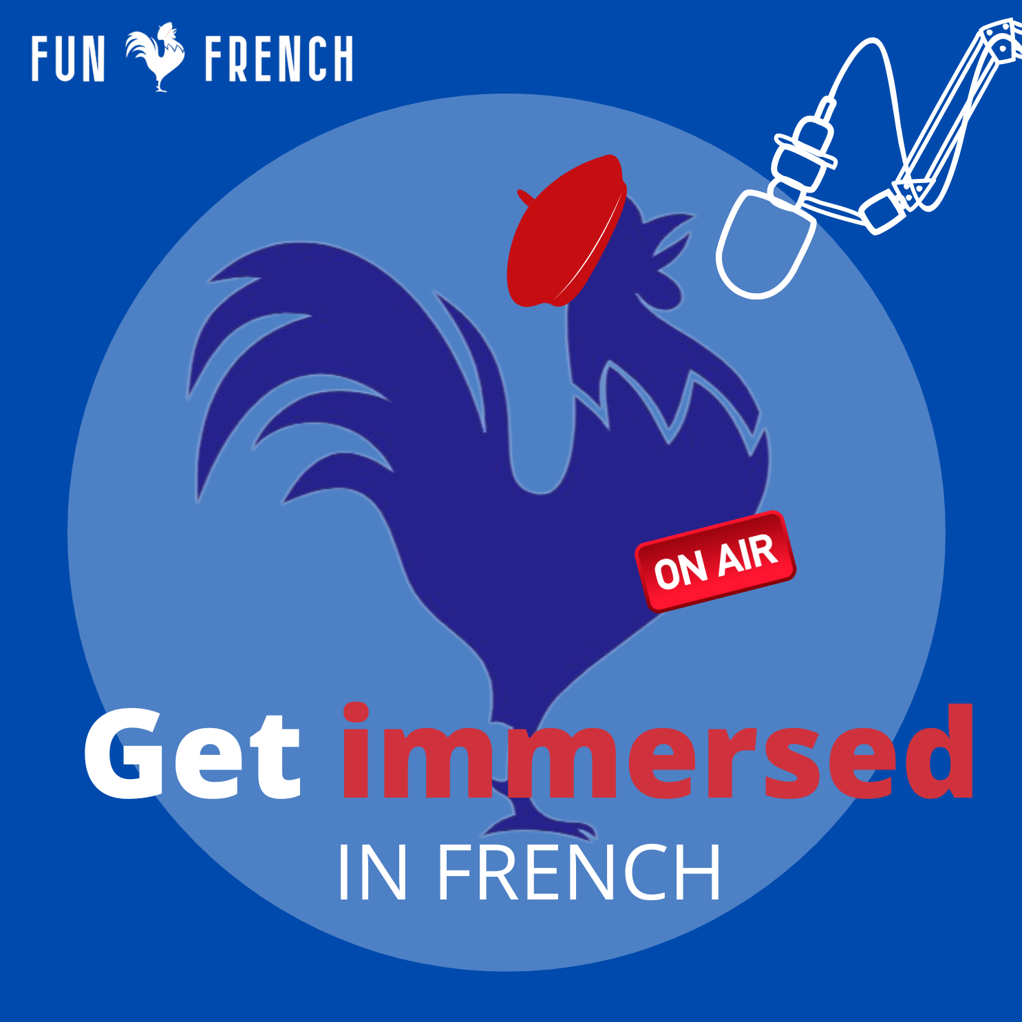 Fun French Podcast. immerse yourself in French with a podcast