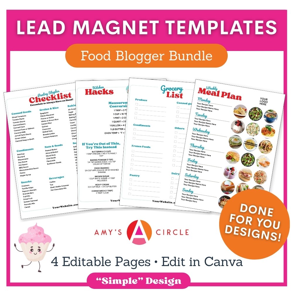 Lead Magnet Templates for Food Bloggers