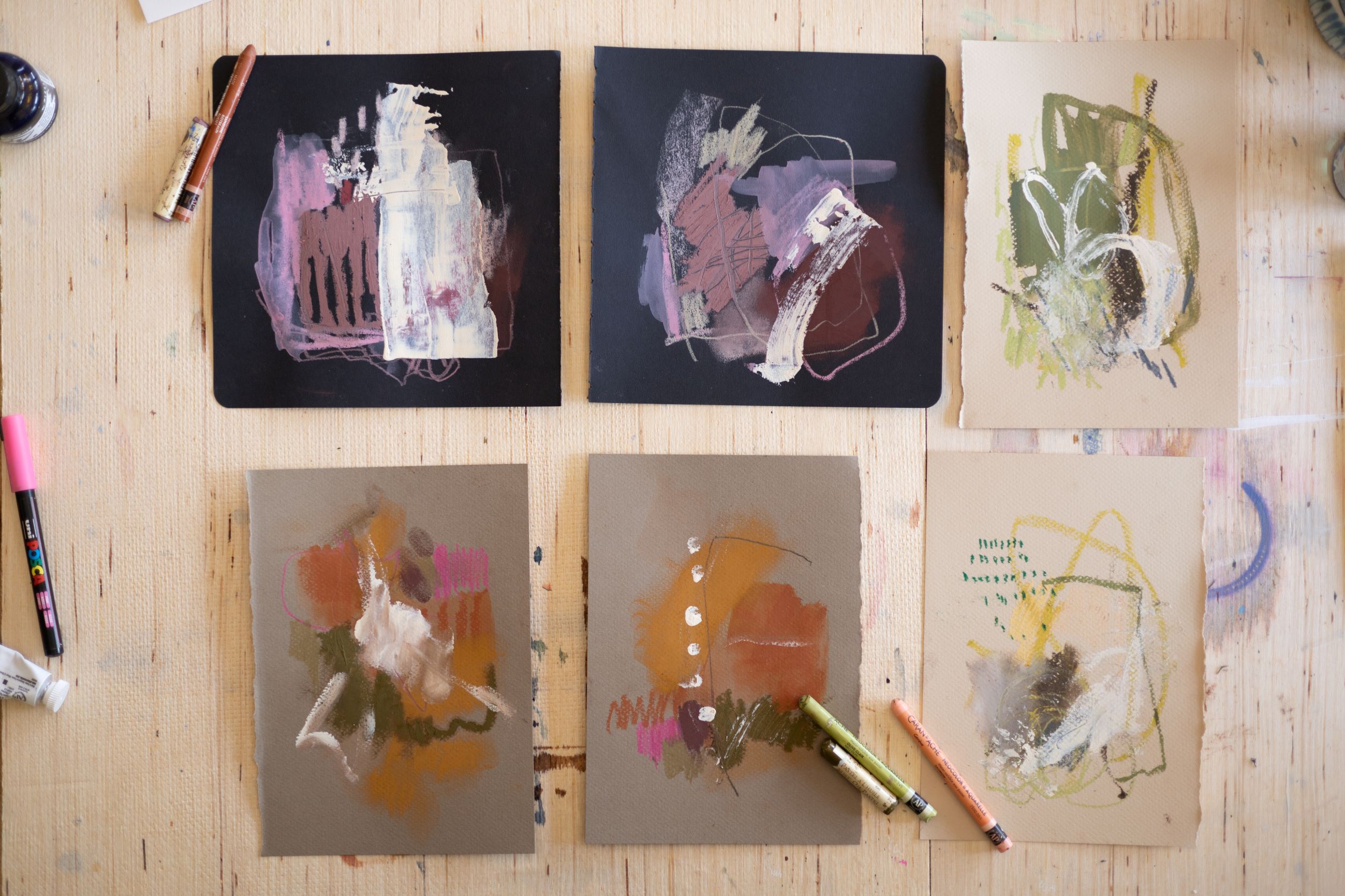 SKETCHBOOK TOUR / Packed with abstracts, mixed media layering, and more! —  LAURA HORN ART