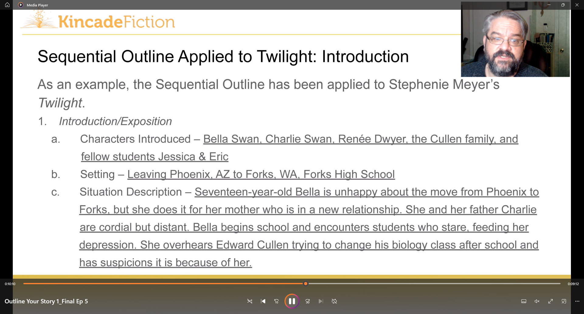 Sequential Outlines with Twilight Example