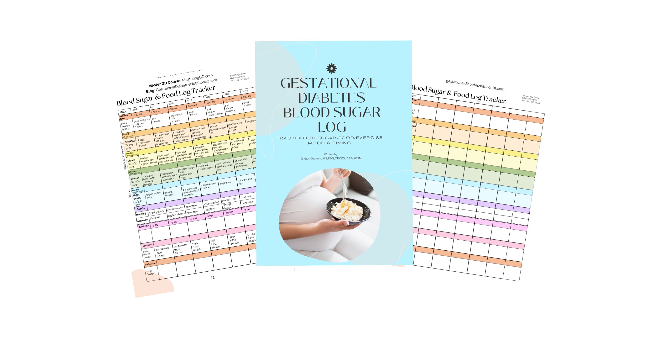 Gestational diabetes food log