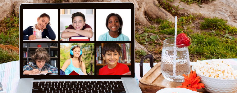 Students on a Zoom call