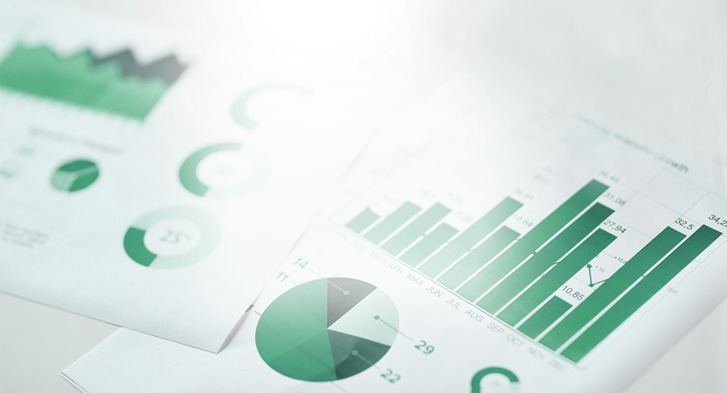 Background image showing Excel charts