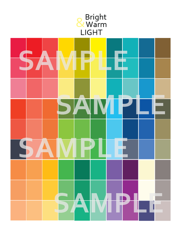 Printable color palette sample