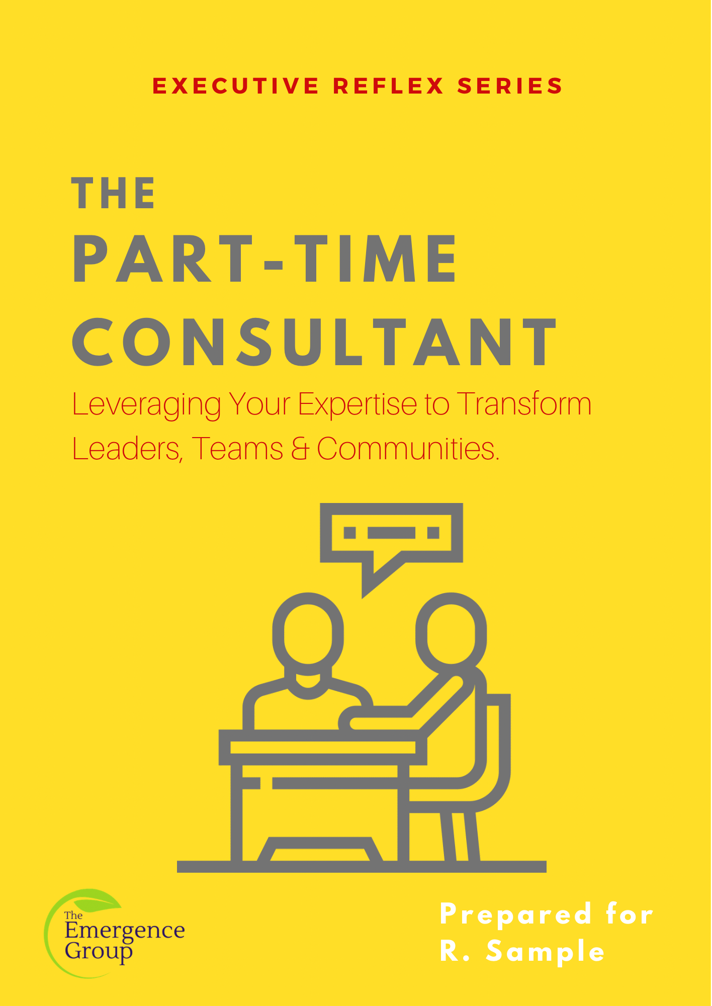 e-Book Cover, Part-Time Consultant