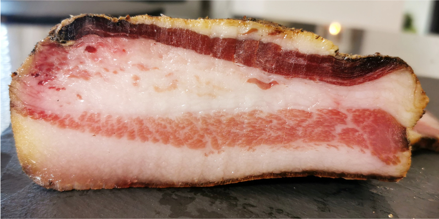 Guanciale, cured pork cheek. Loving this product perfect for