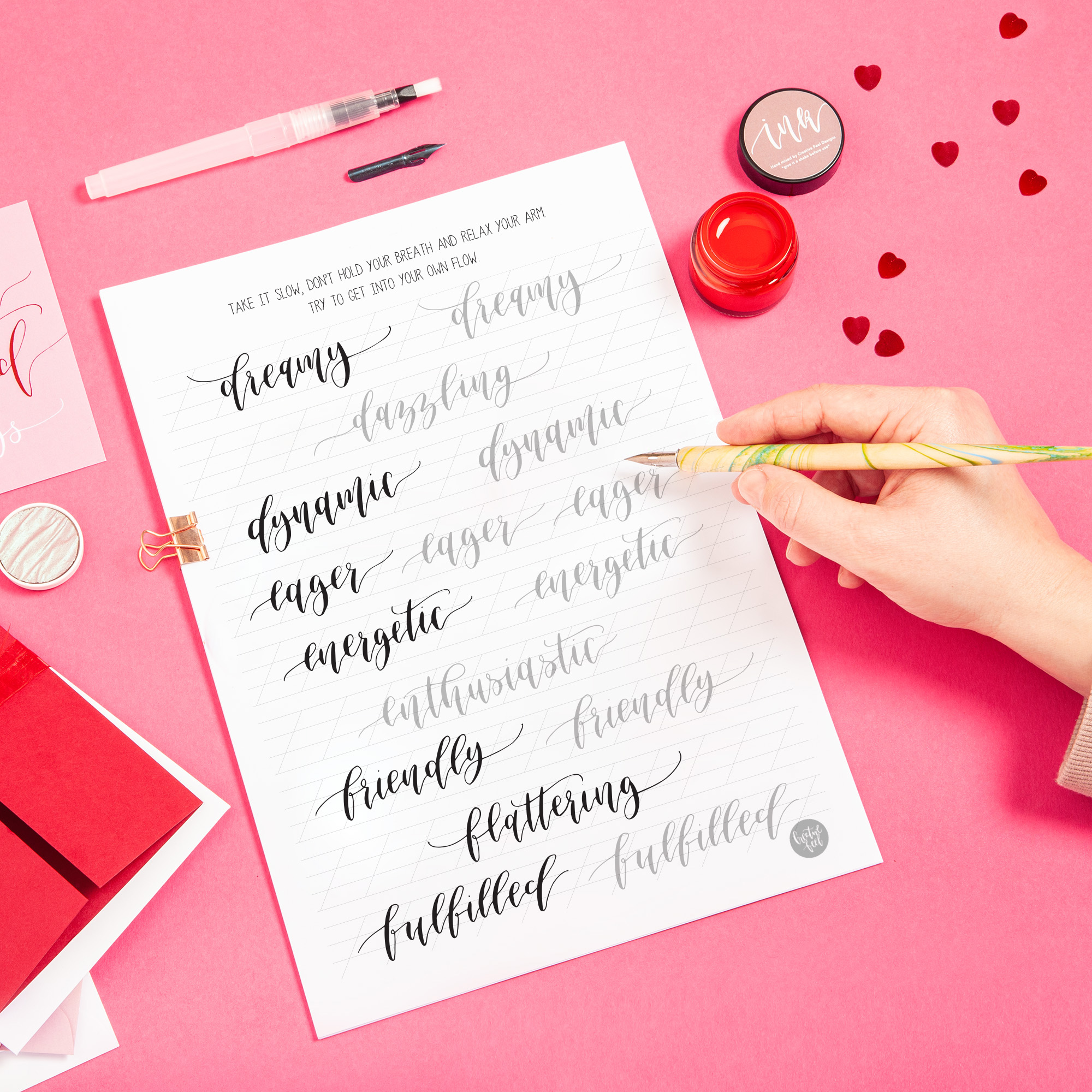 beginners modern calligraphy course