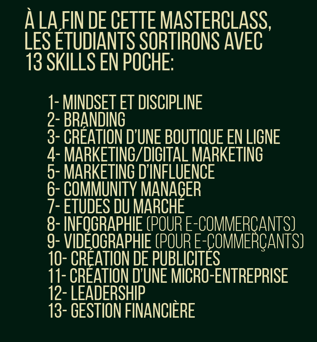 pourquoi e-commerce algerie formation master class