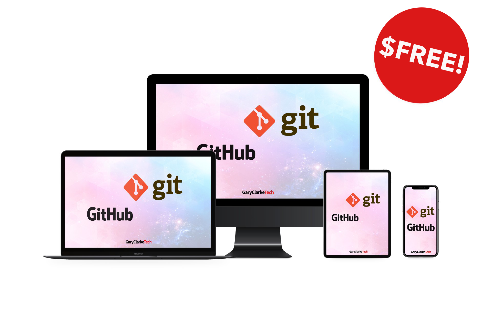 Git and Github logos