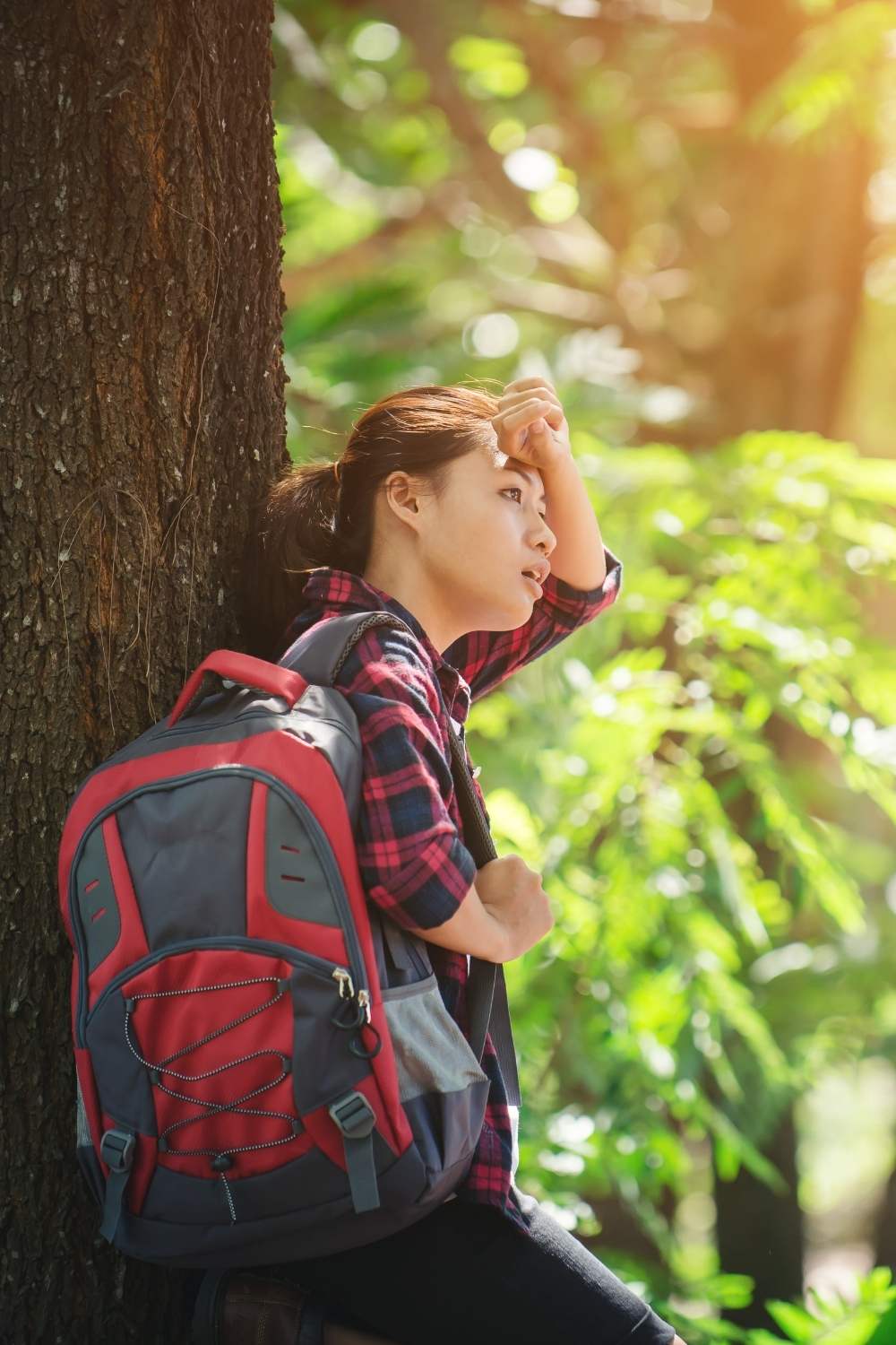 woman hiker on her first hike