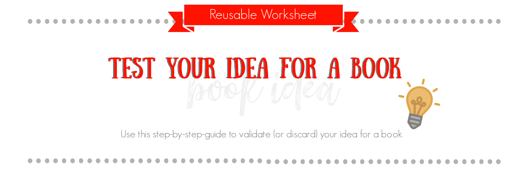 Worksheet: Test your idea for a book