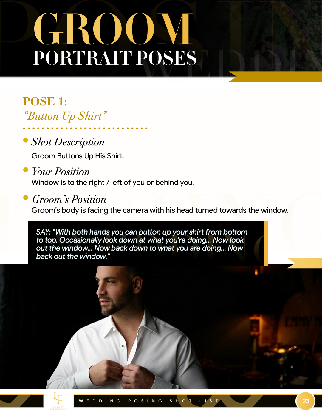 Groom Portrait Poses
