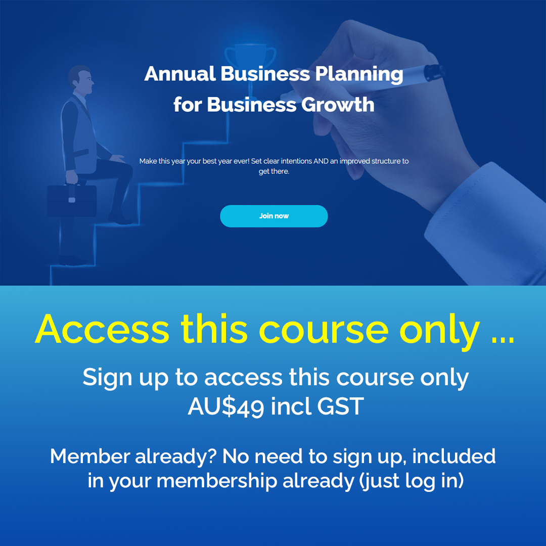 Annual planning for business growth