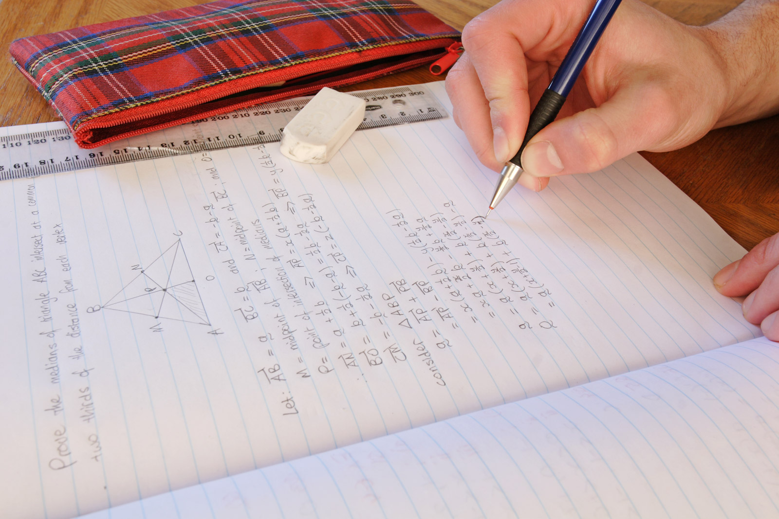 Image of a student working on extra practice problems