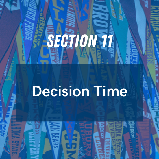 Section 11 - Decision Time