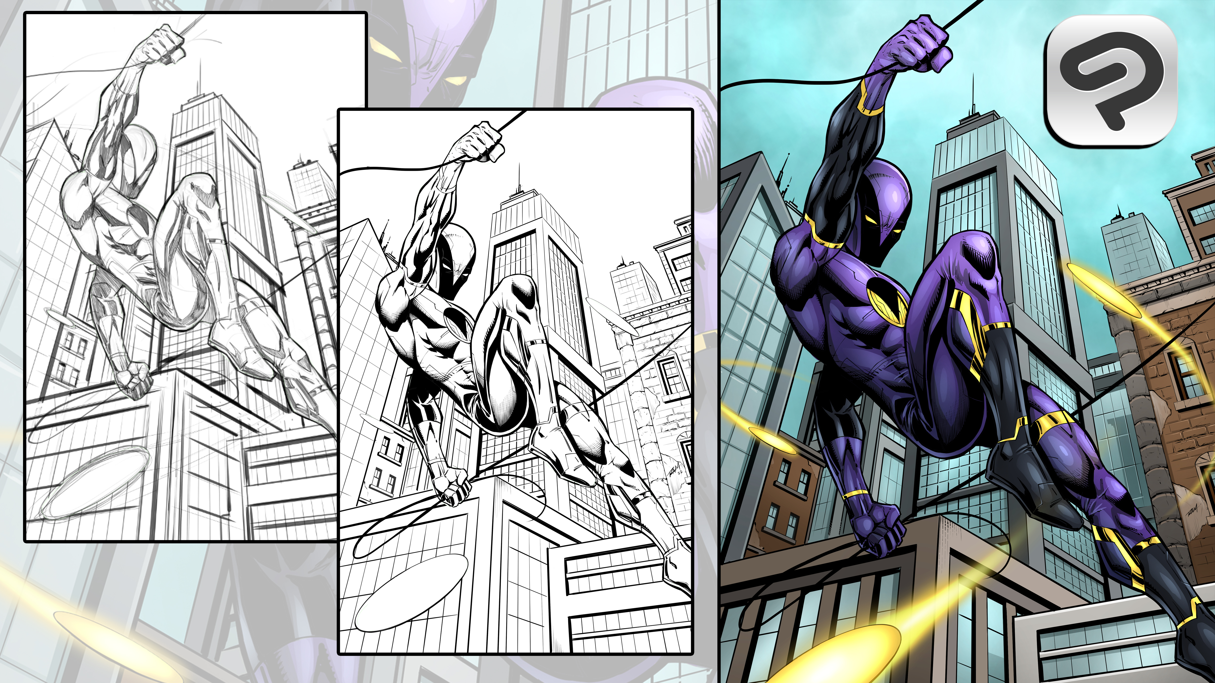 Inking Superhero Comics in Clip Studio Paint