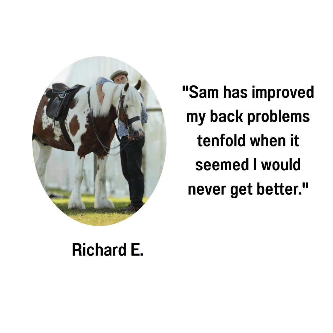 Horse rider back pain