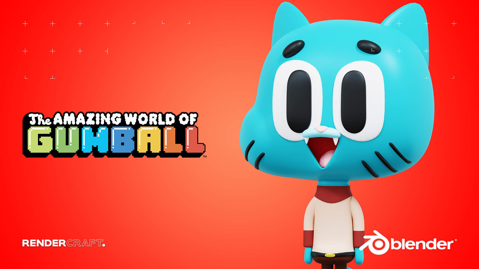 3D Gumball The Amazing World Of Gumball Model Blender Course Academy