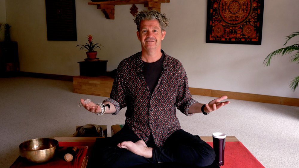 Martin Aylward in a meditation hall