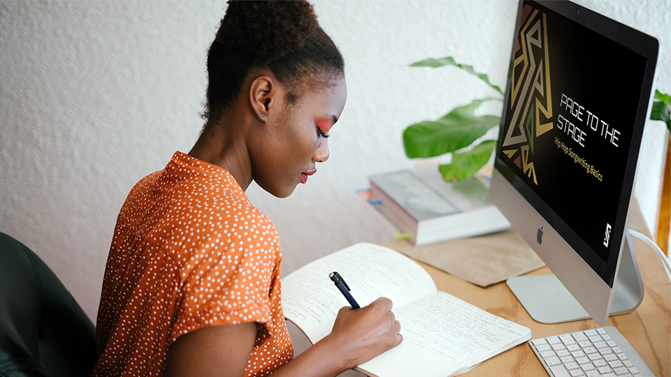 Student studying from computer