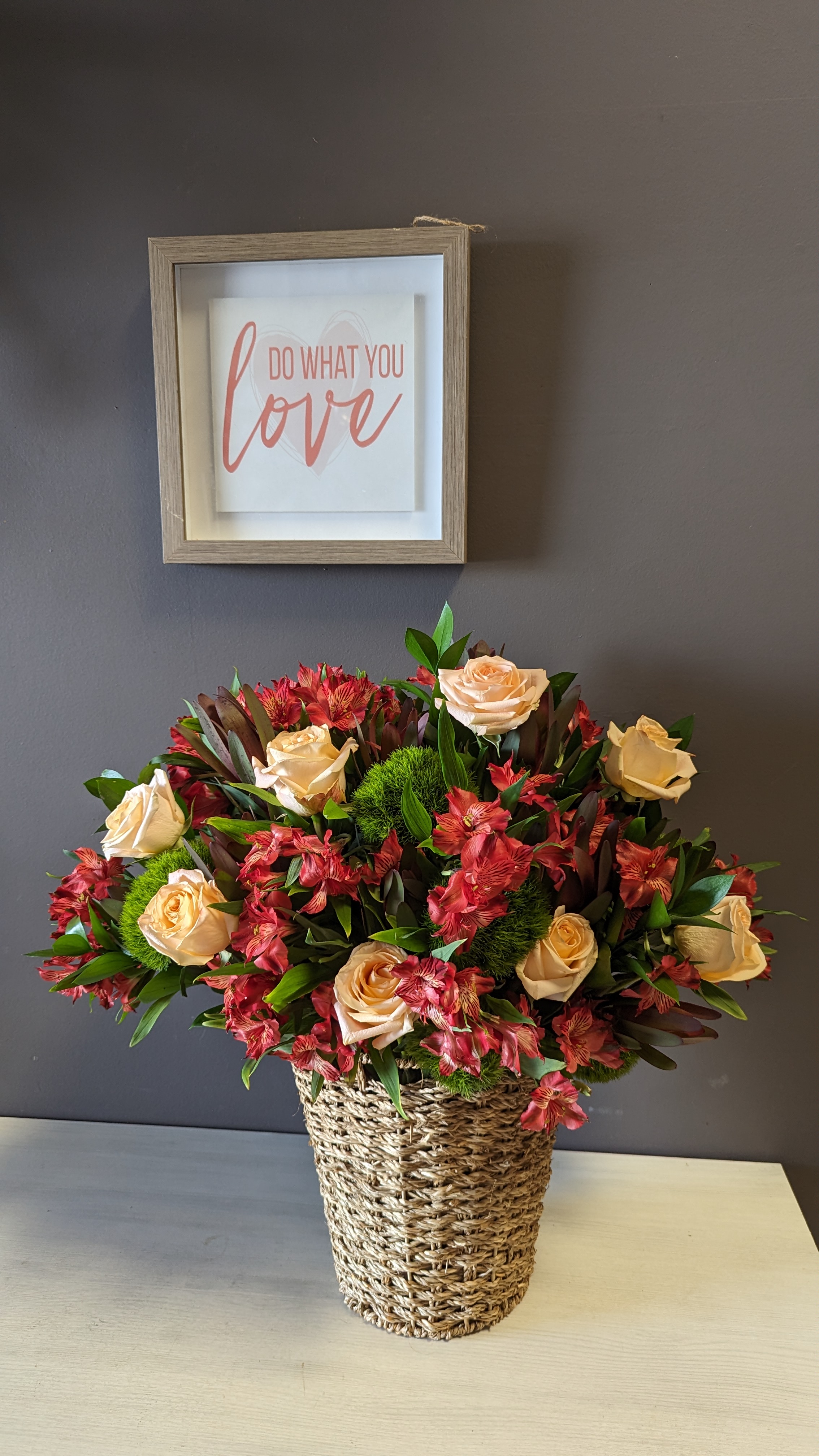 Fall Flowers in a Basket