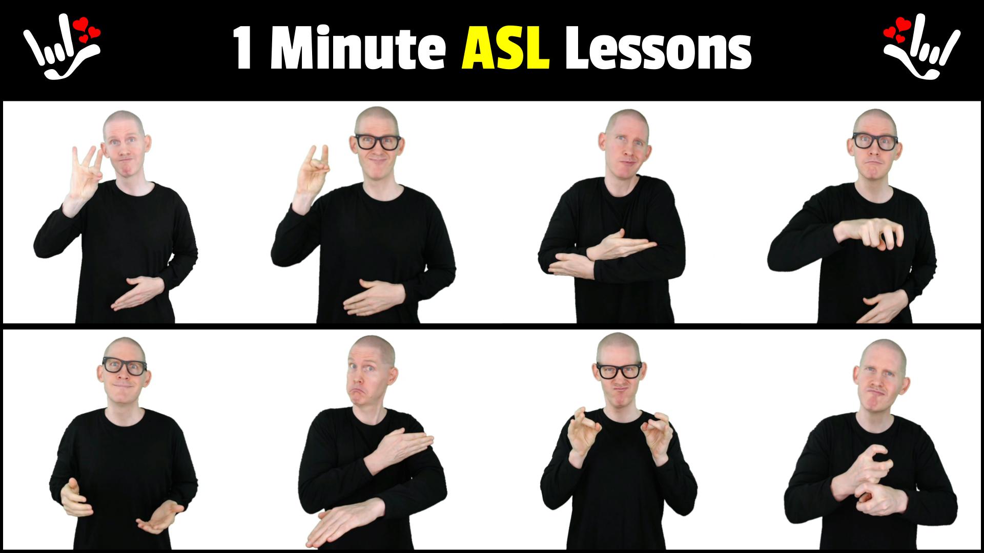 ASL 1 Minute ASL Lessons Able Lingo ASL