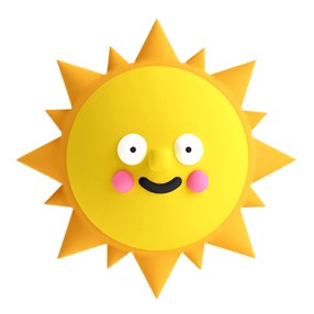 felt sun smiling