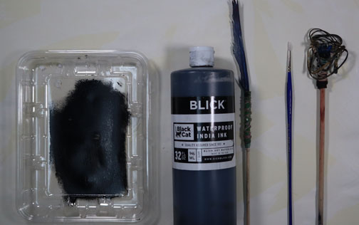 Blick Black Cat Waterproof India Ink, BLICK Art Materials