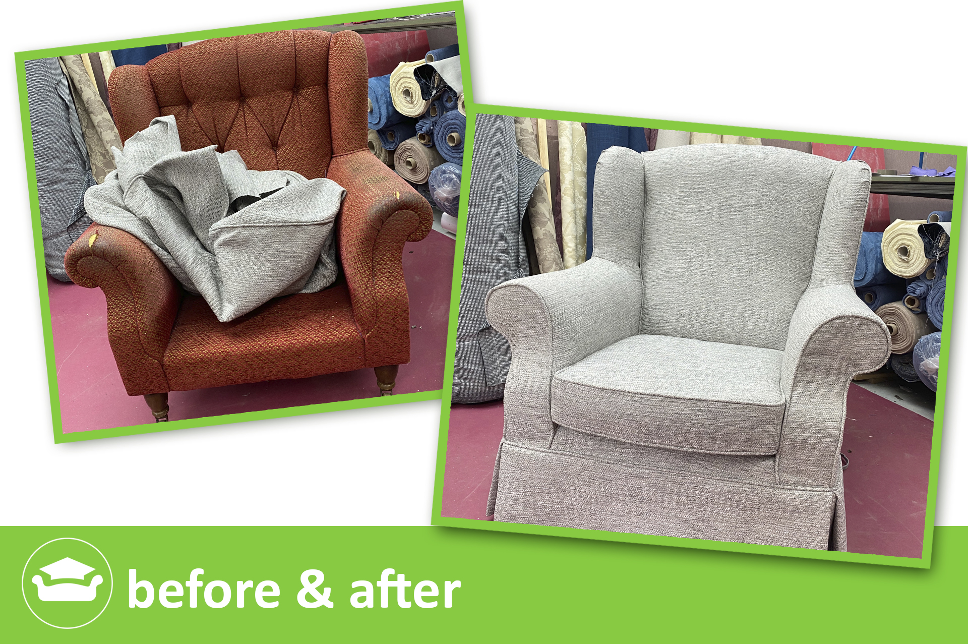 make a loose cover for a wing chair