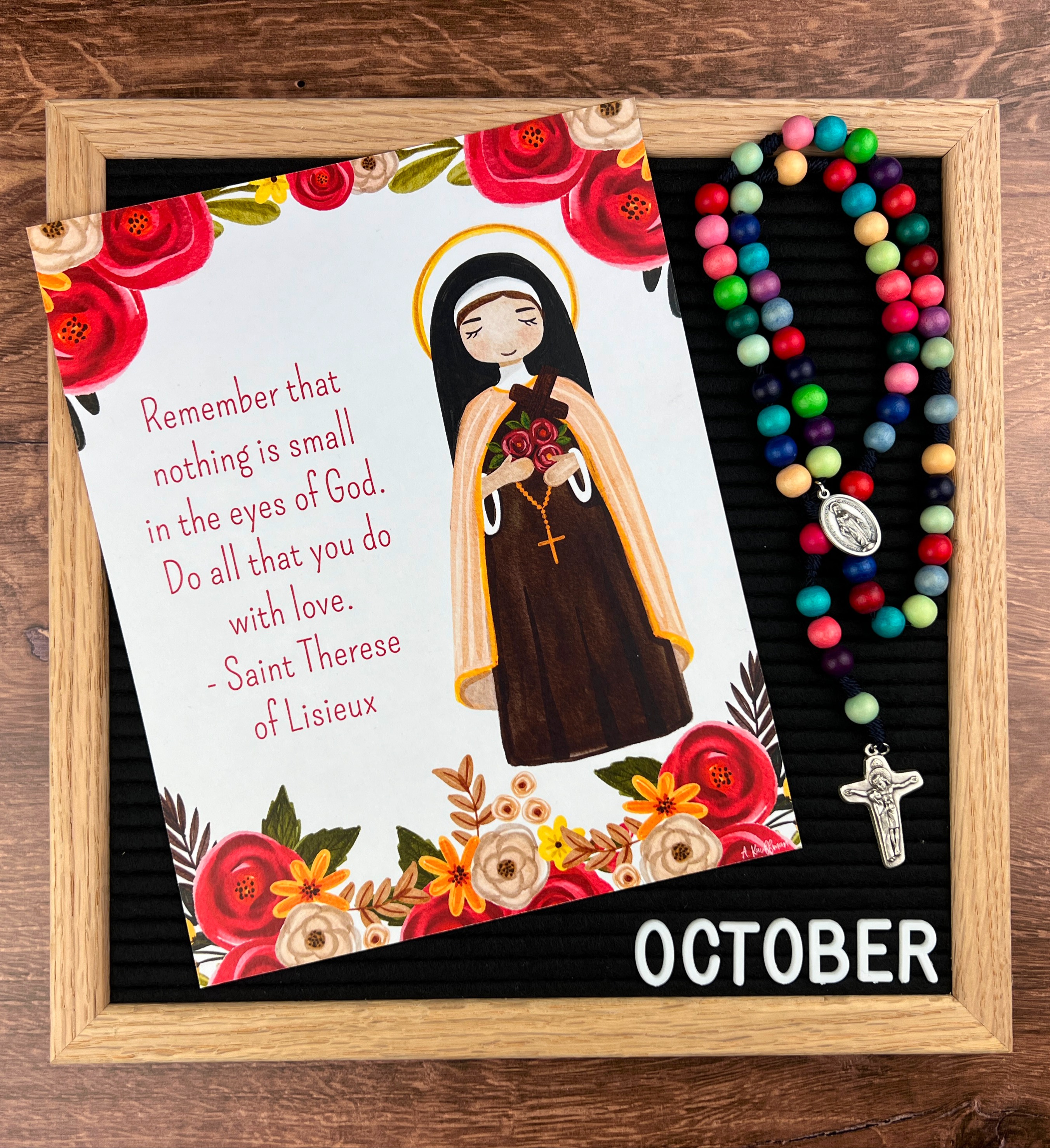 October Liturgical Art Print Printable