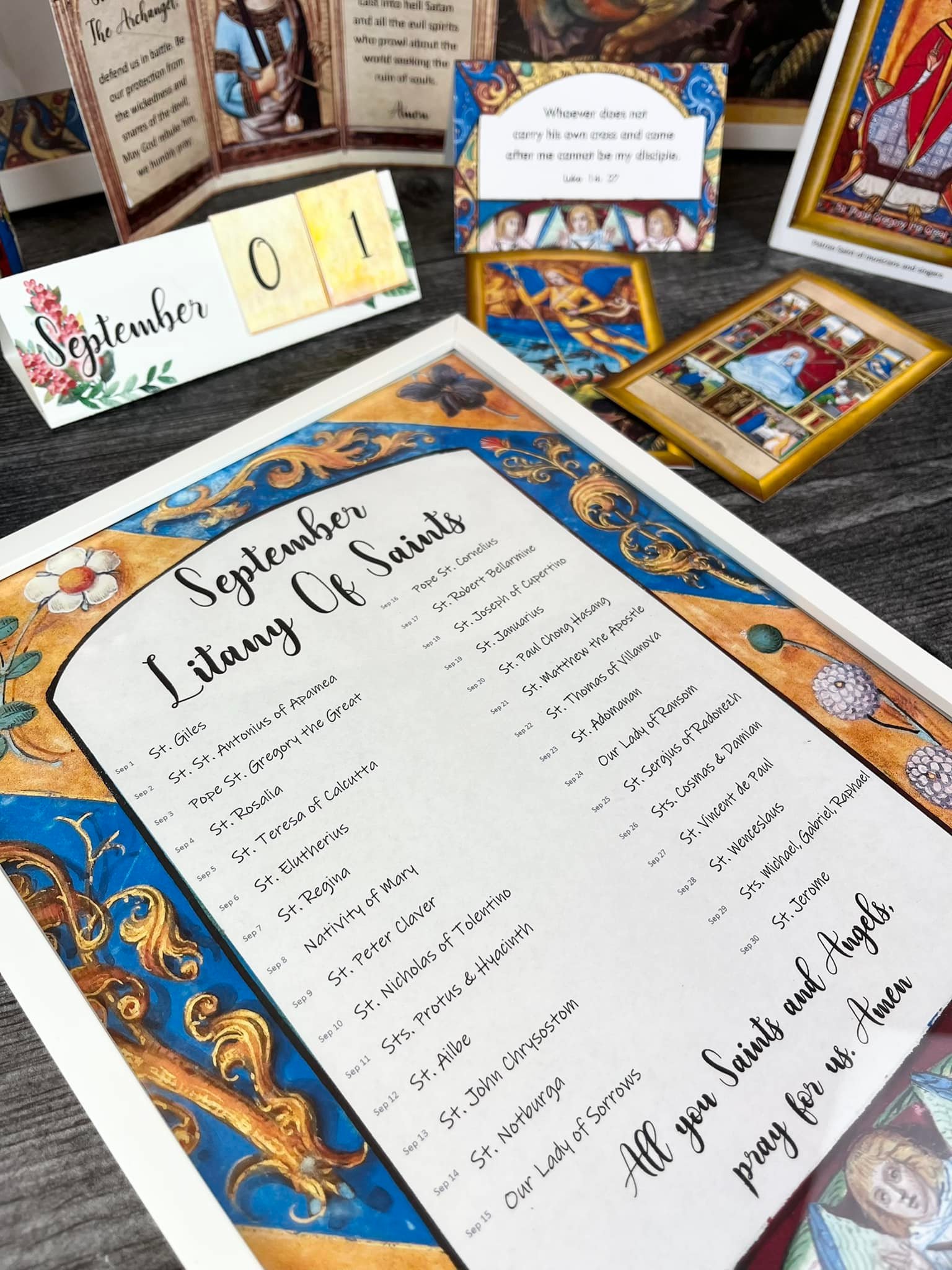 September Home Altar Printables