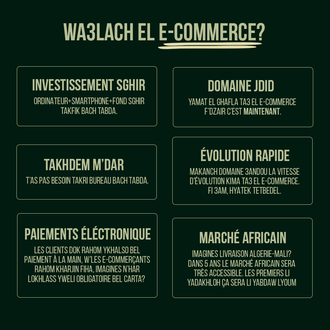pourquoi e-commerce algerie formation master class