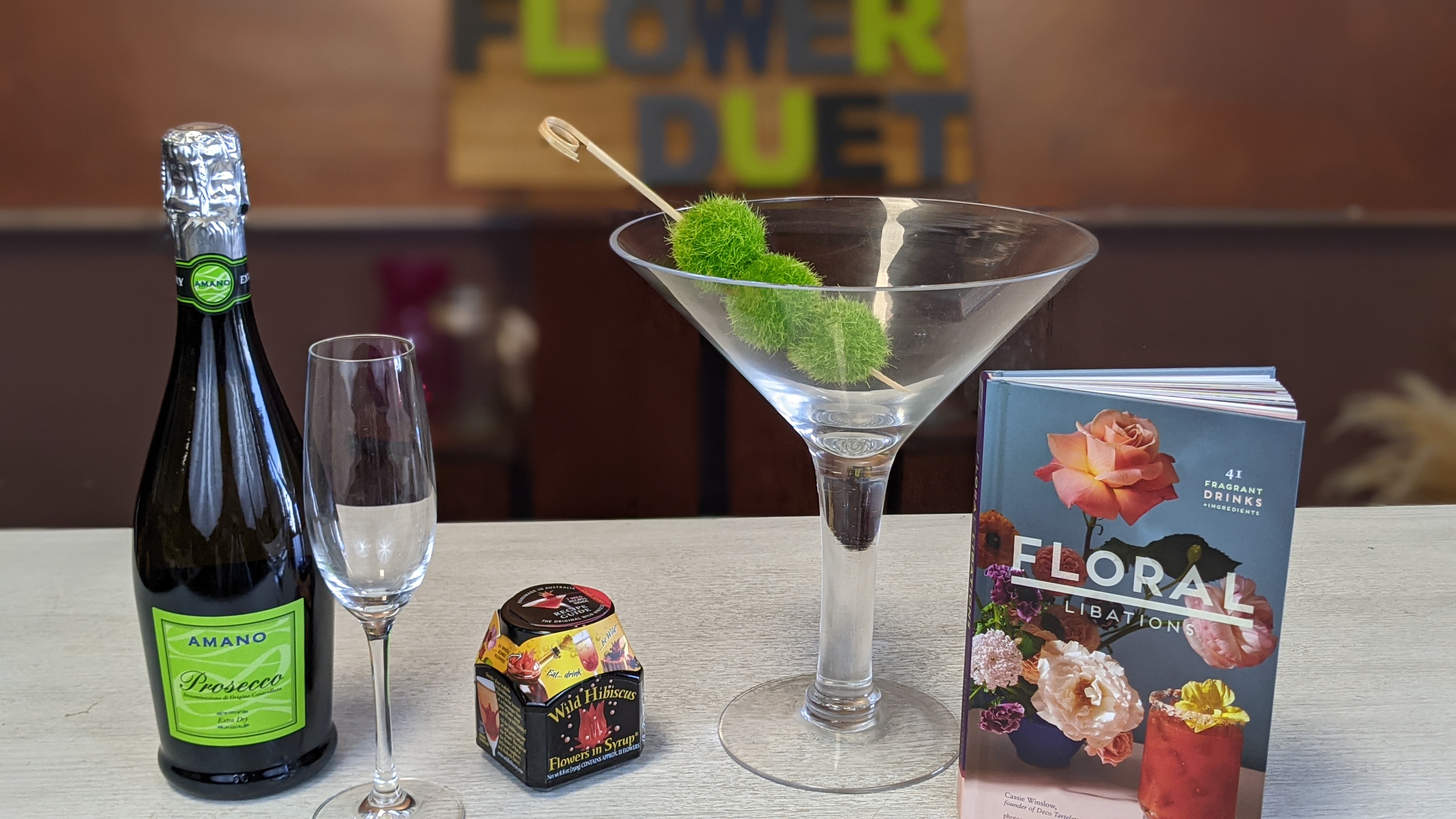 Cocktails with Flowers