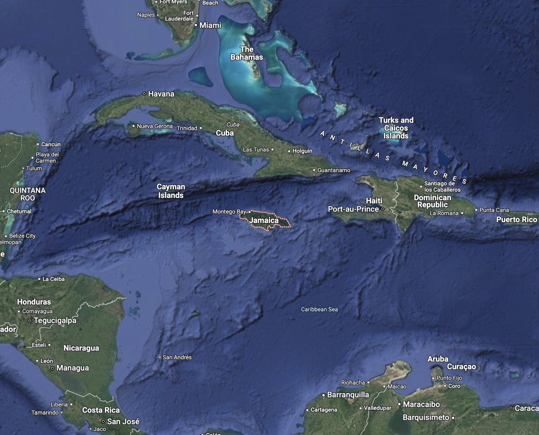 Map of Jamaica